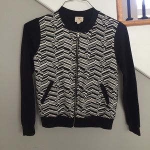 Black and White Printed Fashion Jacket